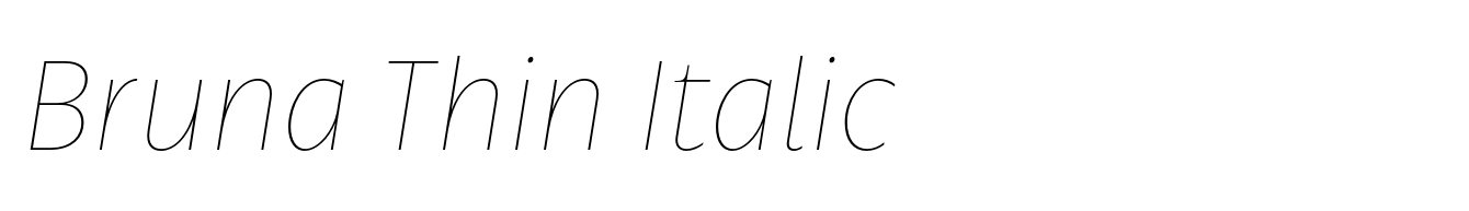 Bruna Thin Italic